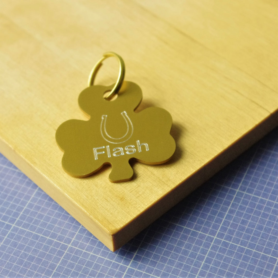 Horse Tack Saddle Bridle Tag Shamrock