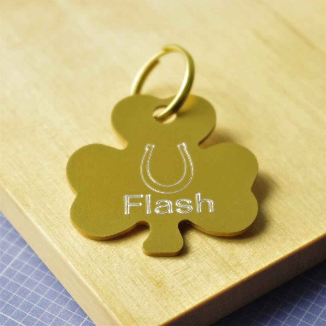 Horse Tack Saddle Bridle Tag Shamrock