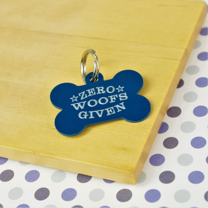 Zero Woofs Given Funny Pet Tag