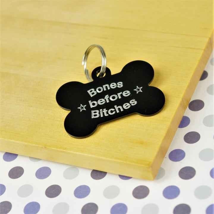 Bones Before Bitches Pet ID Tag