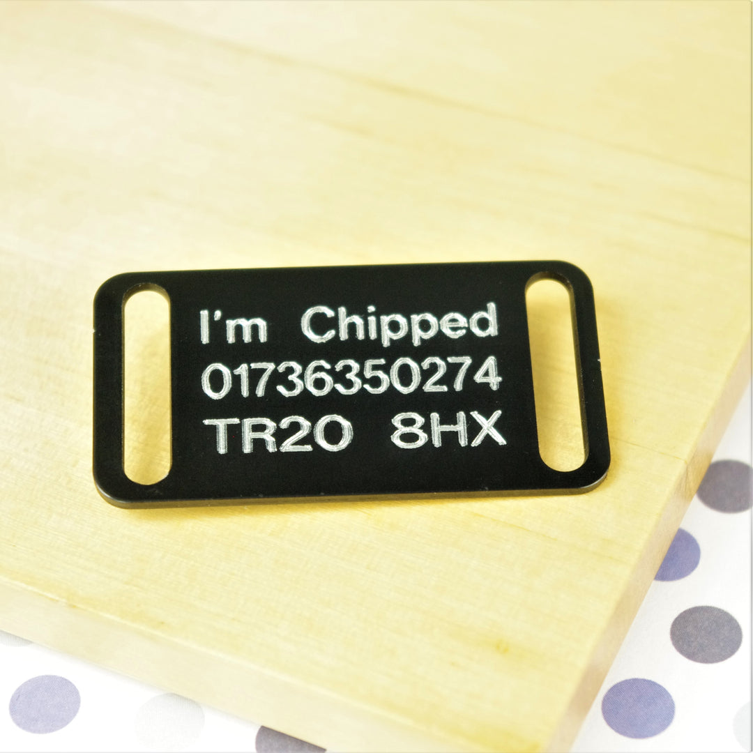 Agility Pet Id Tag Black Aluminium