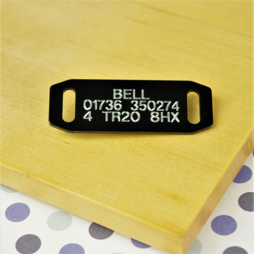 Medium Agility Pet Id Tag Black Aluminium