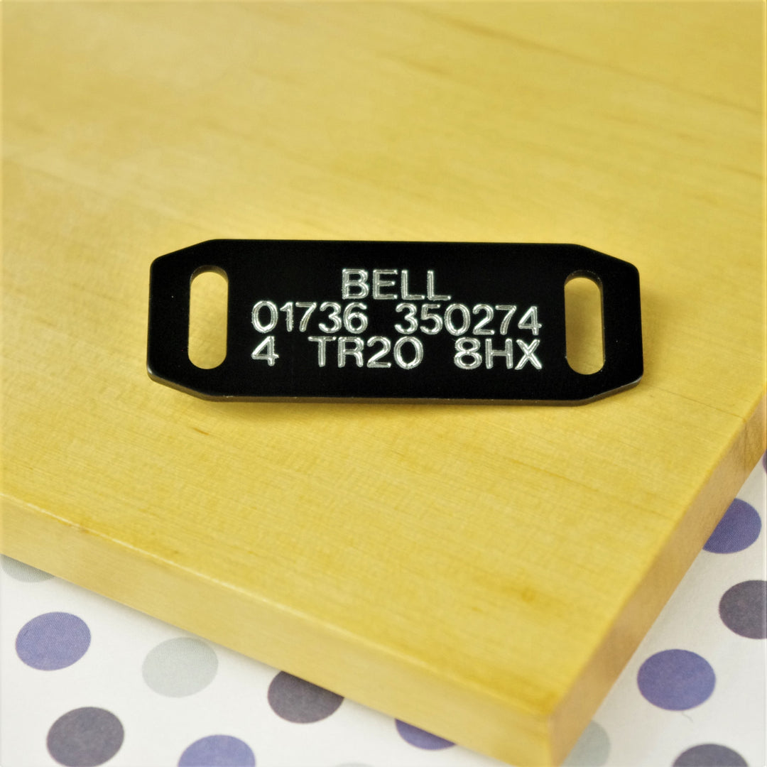 Medium Agility Pet Id Tag Black Aluminium