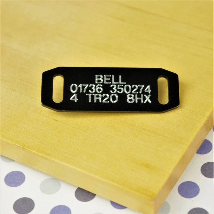 Medium Agility Pet Id Tag Black Aluminium