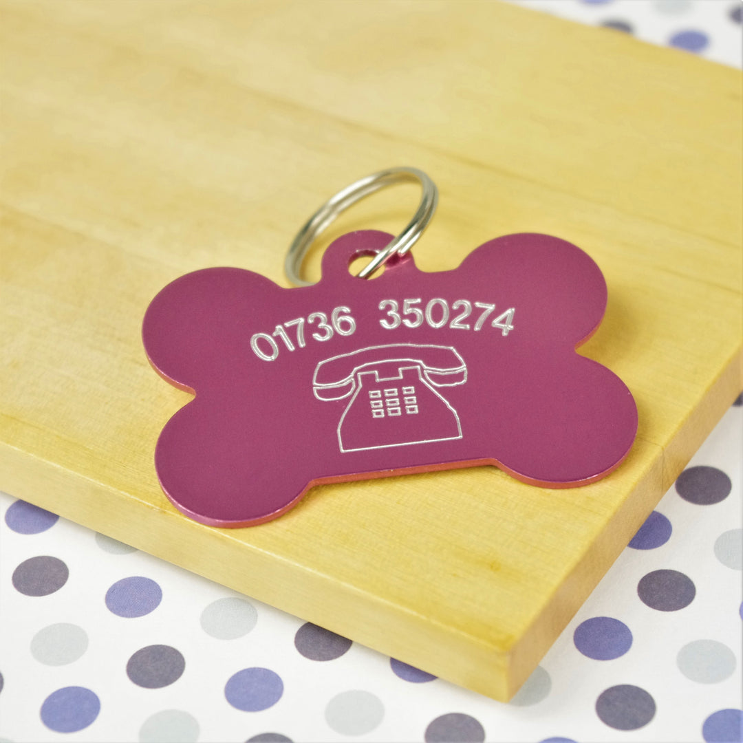Telephone Number Pet ID Tag