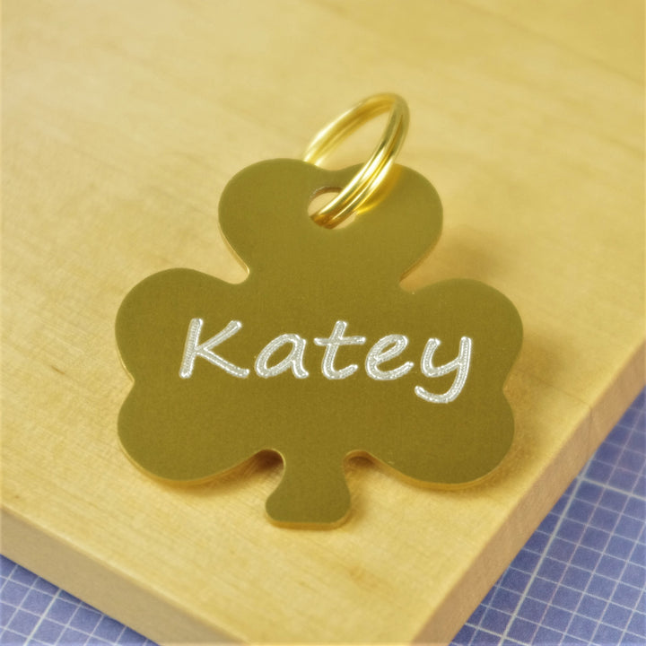 Shamrock Engraved Pet Tag