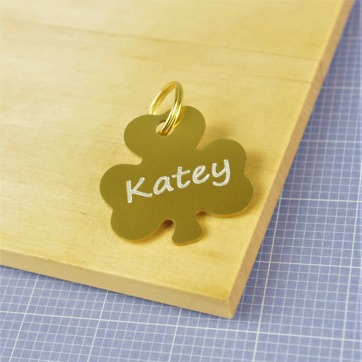 Shamrock Engraved Pet Tag