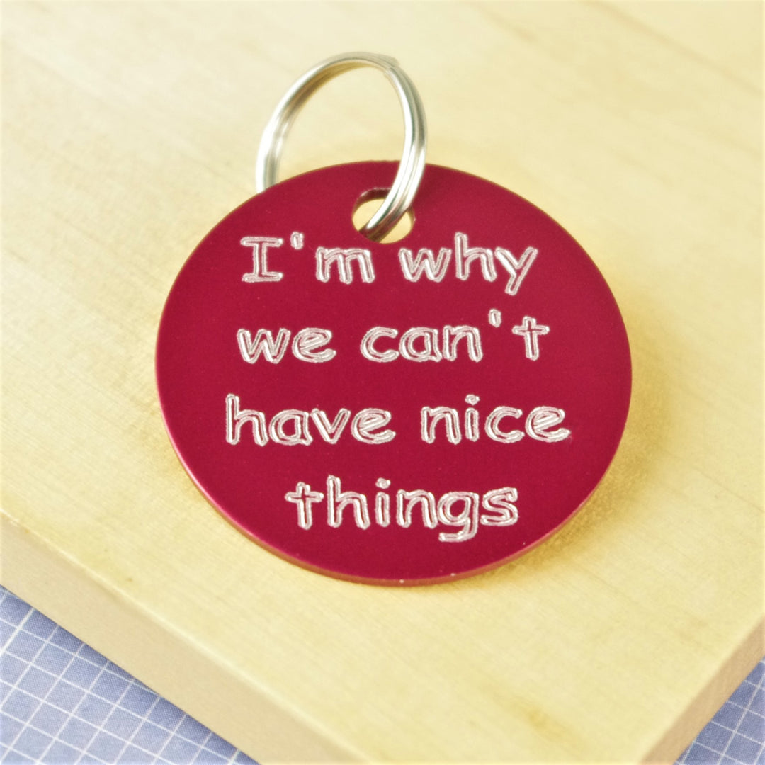 Why we can't have nice things Pet Id Tag