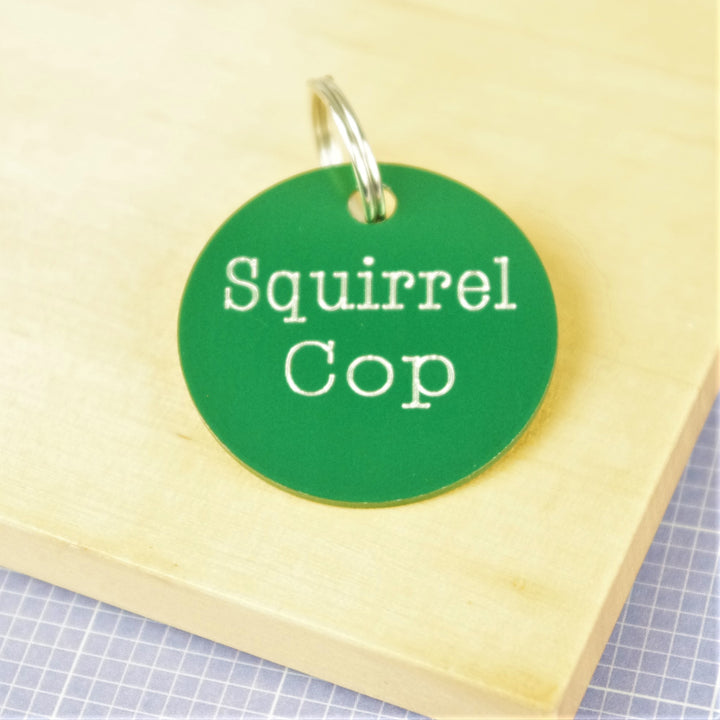 Squirrel Cop Pet ID Tag
