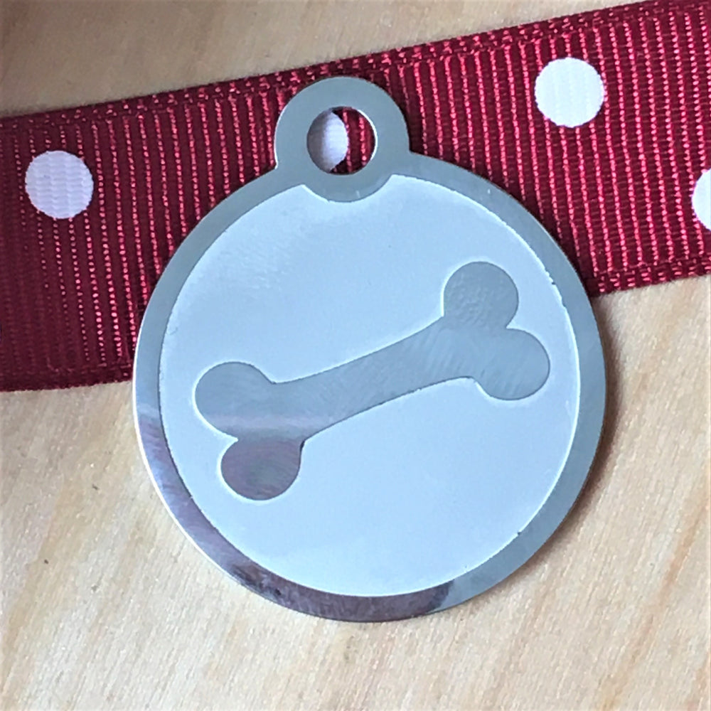 Large Dog ID Tag Red Heart