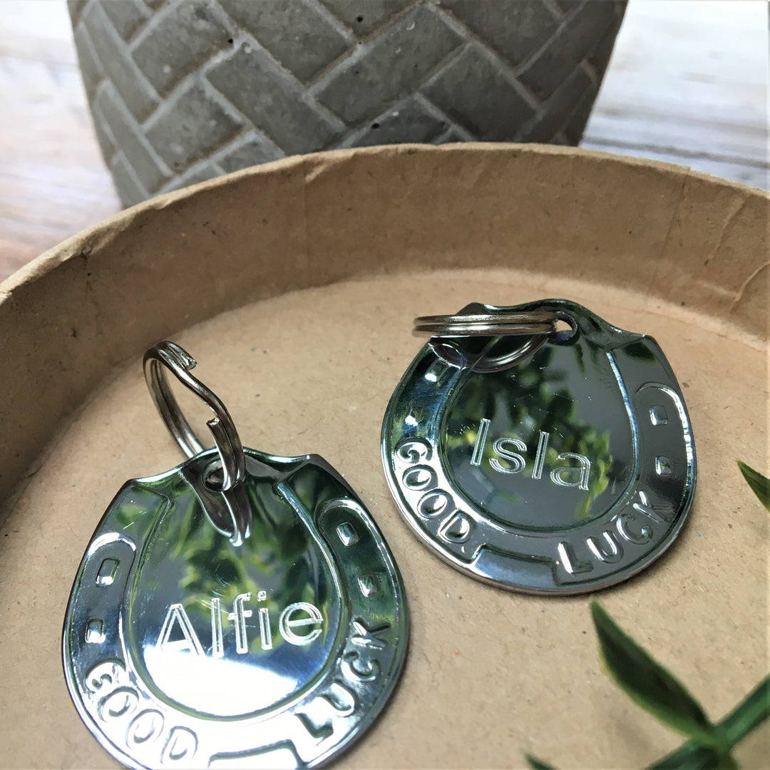 Lucky Horse Shoe Pet ID Tag