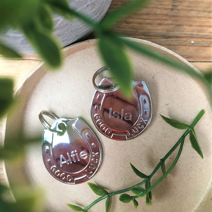 Lucky Horse Shoe Pet ID Tag