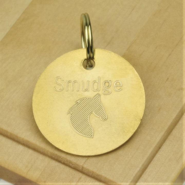Horse Tack Bridle Saddle Tag Brass