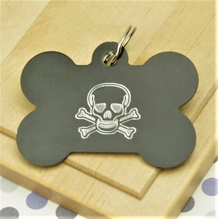 Skull Bone Pet ID Tag