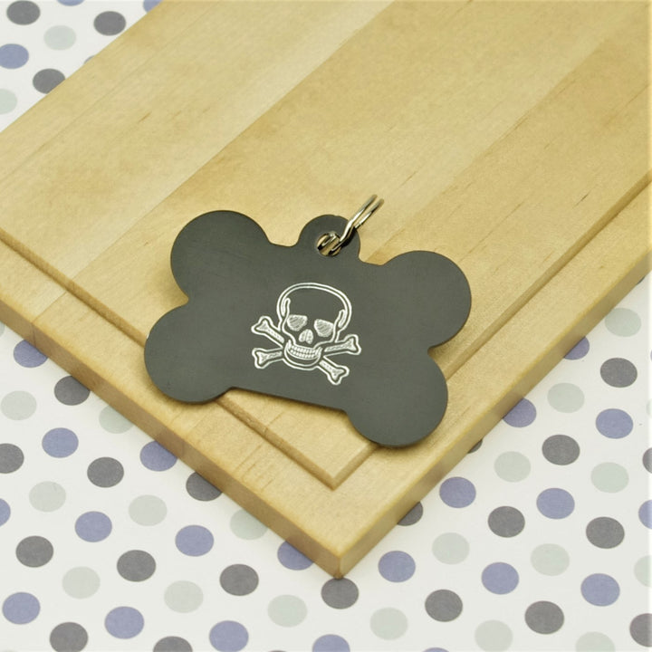 Skull Bone Pet ID Tag