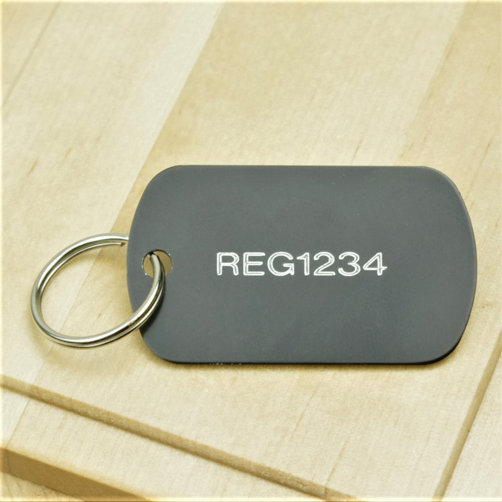 Black Engraved ID Tag
