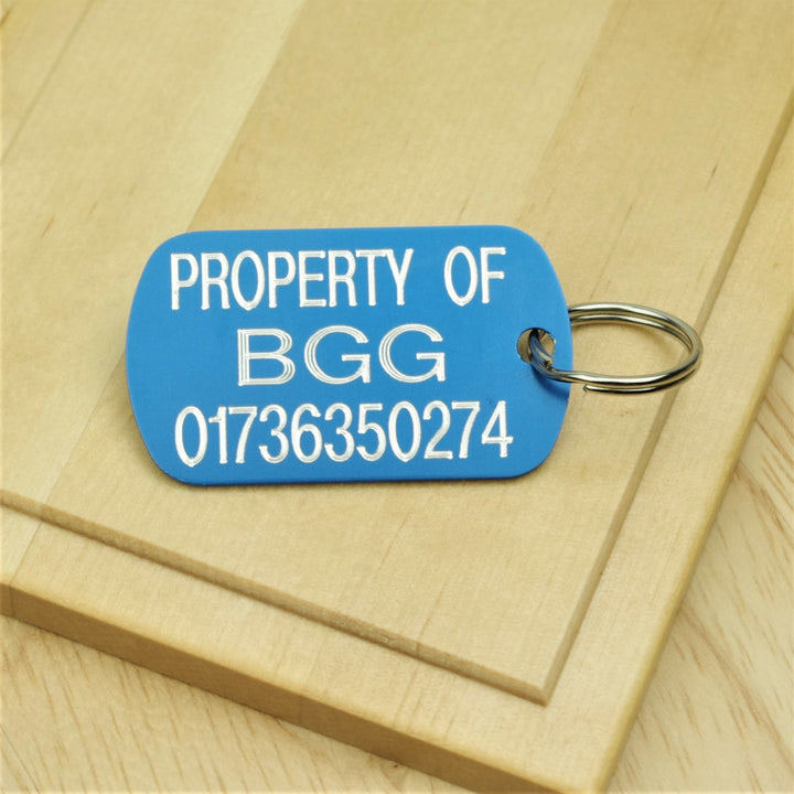 Property Of Engraved ID Tag