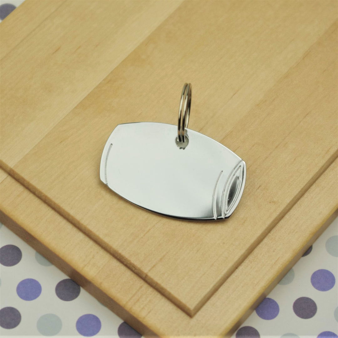 Silver Barrel Dog Id Tag