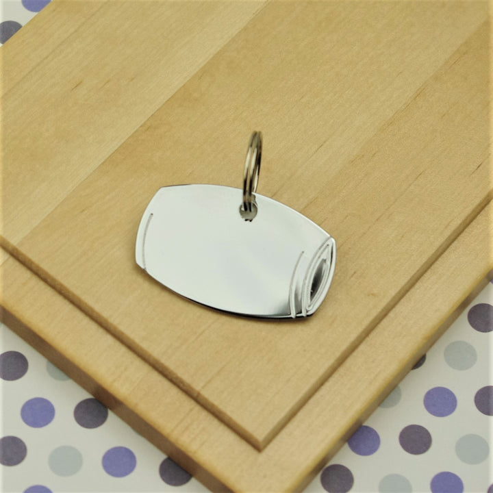 Silver Barrel Dog Id Tag