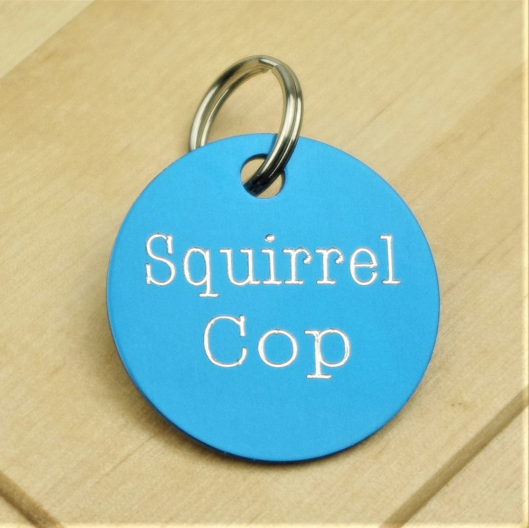 Squirrel Cop Pet ID Tag