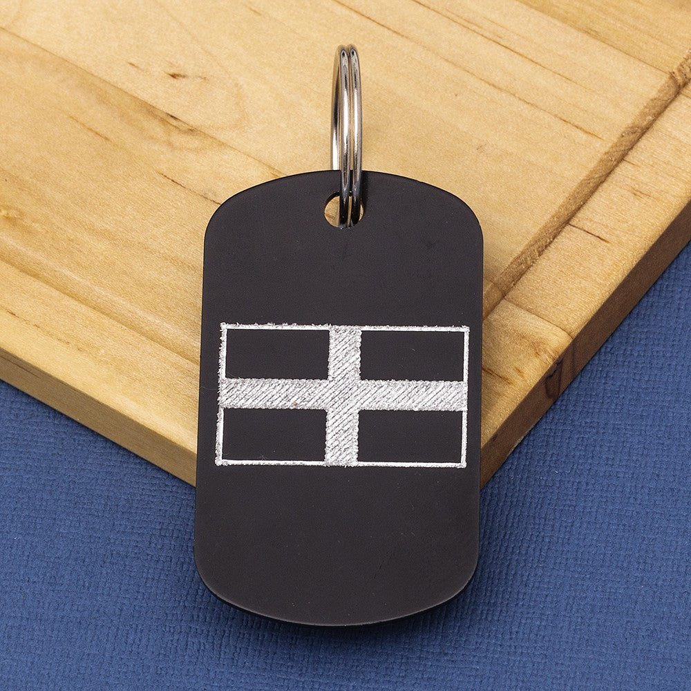 Cornwall Flag Engraved ID Tag