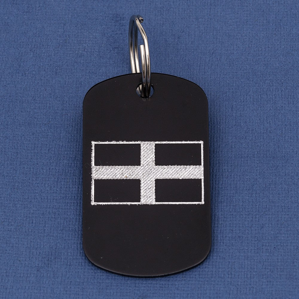 Cornwall Flag Engraved ID Tag