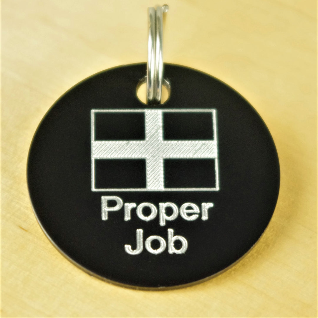 Proper Job Cornish Flag Pet Id Tag
