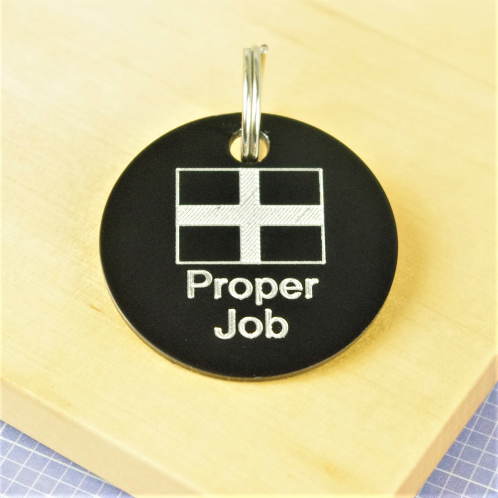 Proper Job Cornish Flag Pet Id Tag