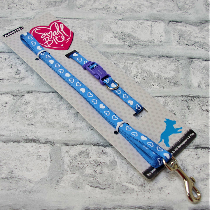 Blue Puppy Collar and Lead Blue