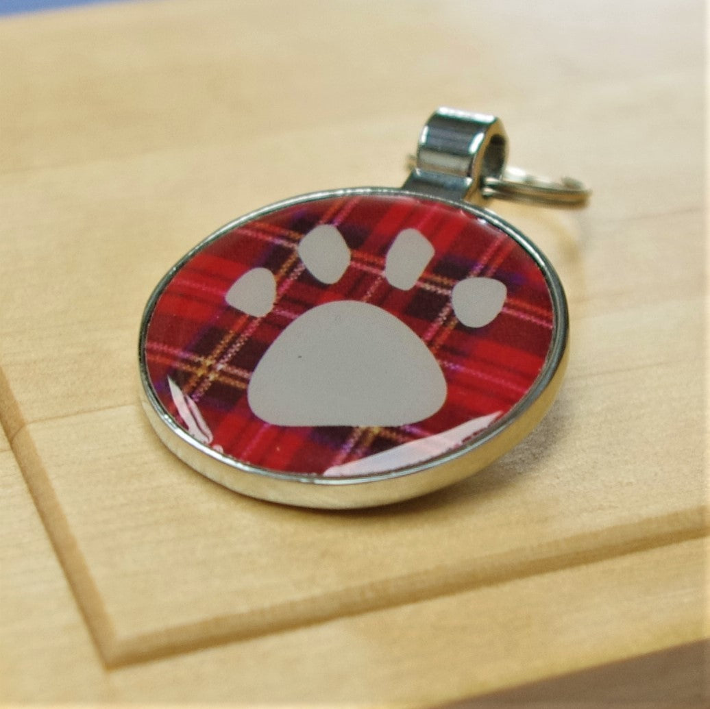 Tartan Paw Pet Tag 