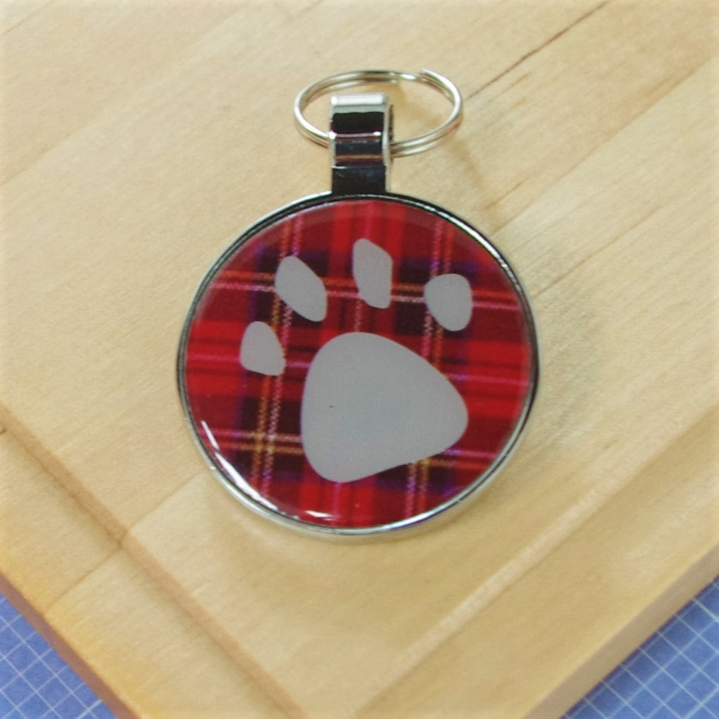 Tartan Paw Pet Tag 