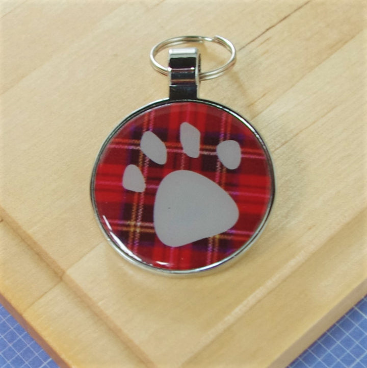Tartan Paw Pet Tag 