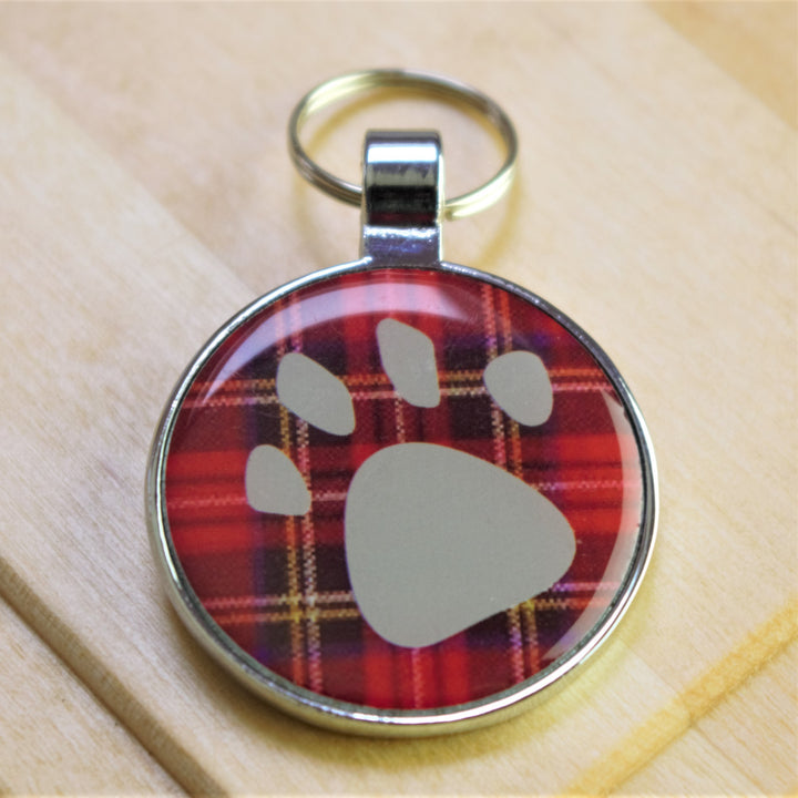 Tartan Paw Pet Tag 