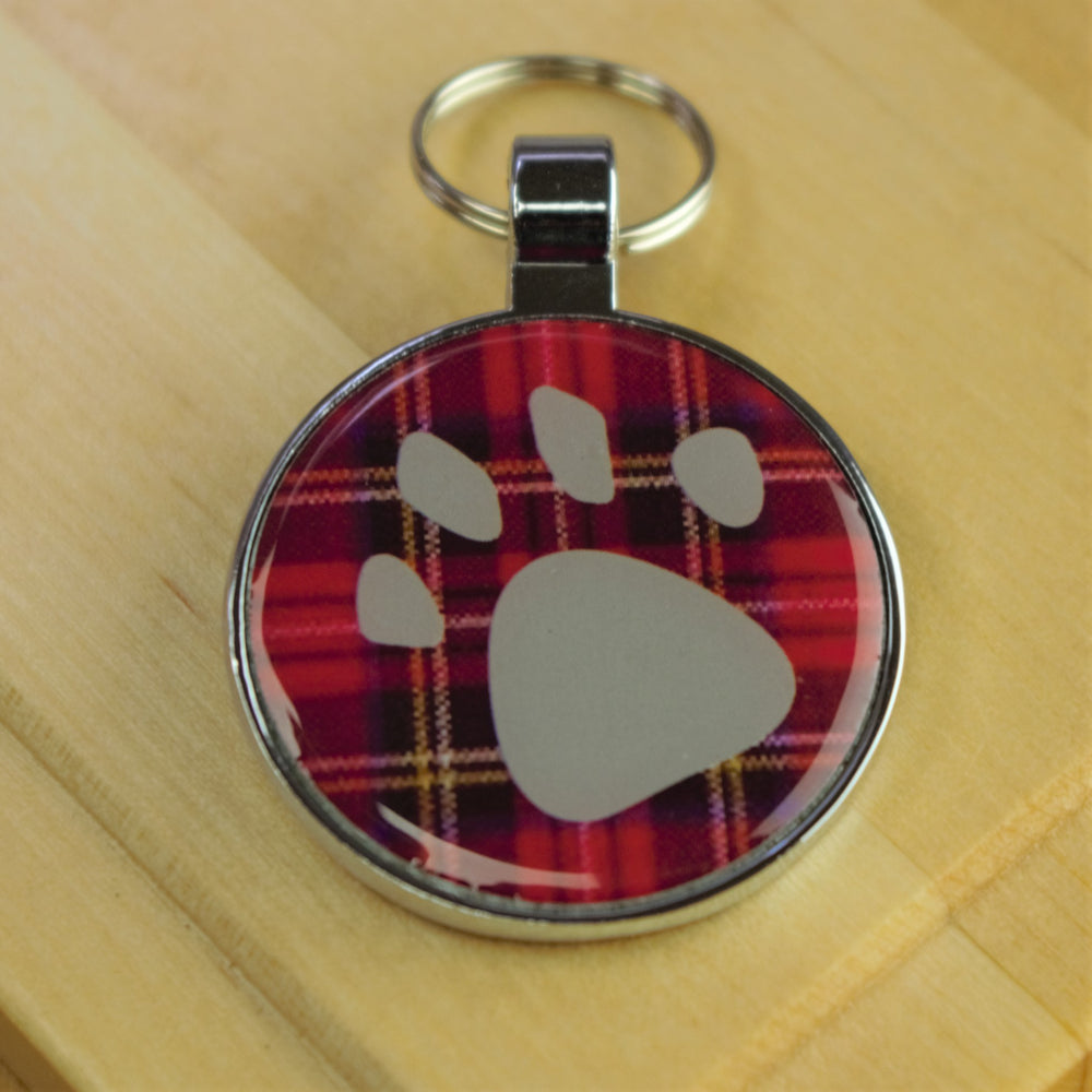 Tartan Paw Pet Tag 