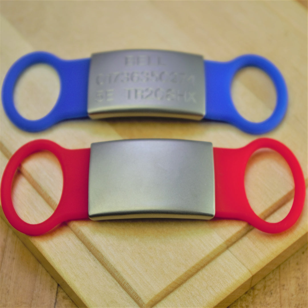 Silent Silicone Pet Tag Red