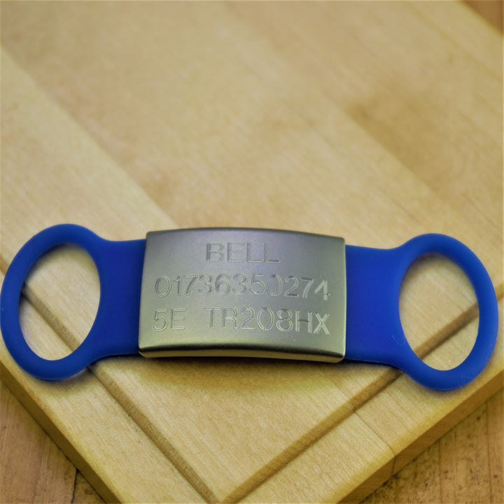 Silent Silicone Coloured Agility Pet Tag – Medium (Fits collars up to 22mm wide)