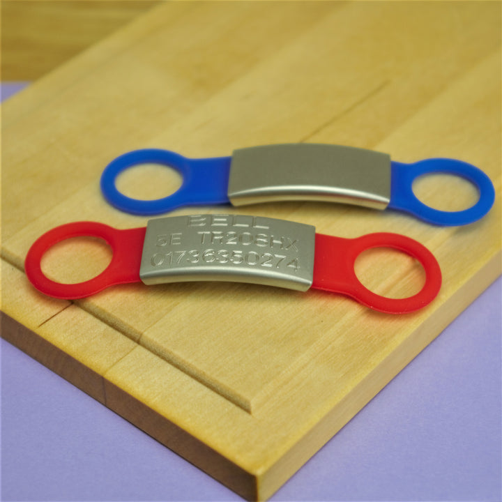 Silent Silicone Pet Tag Blue Small