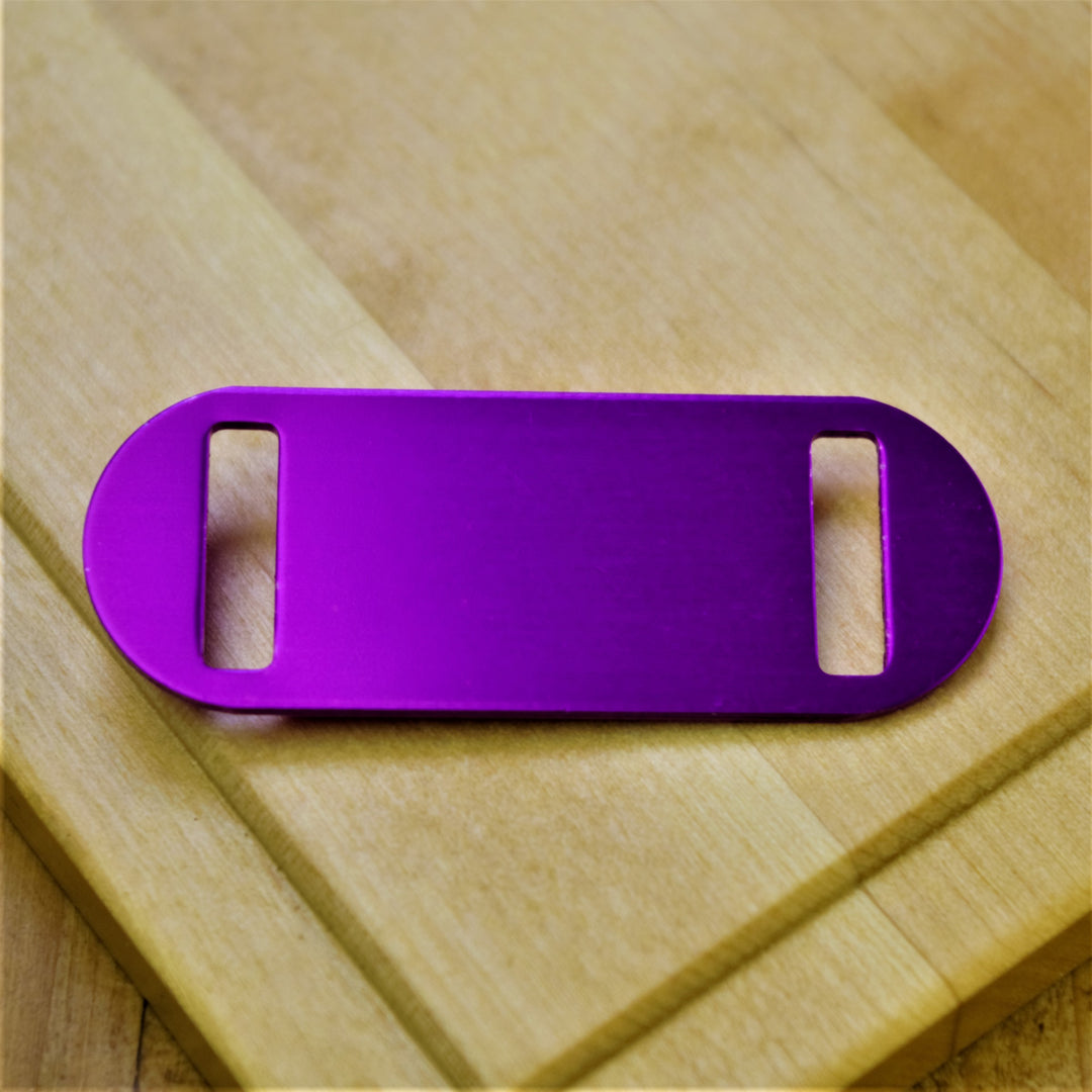 Easy Fit Coloured Aluminium Agility Dog Tag – Wide Extra Small (Fits collars up to 13mm wide)