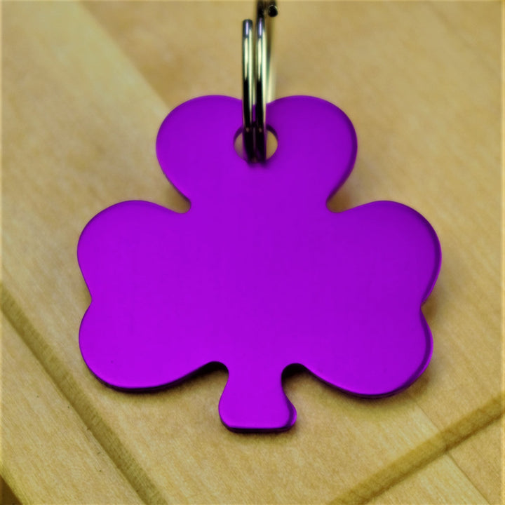 Shamrock Shaped Horse Tack Tag With Horse Shoe & Name Engraved