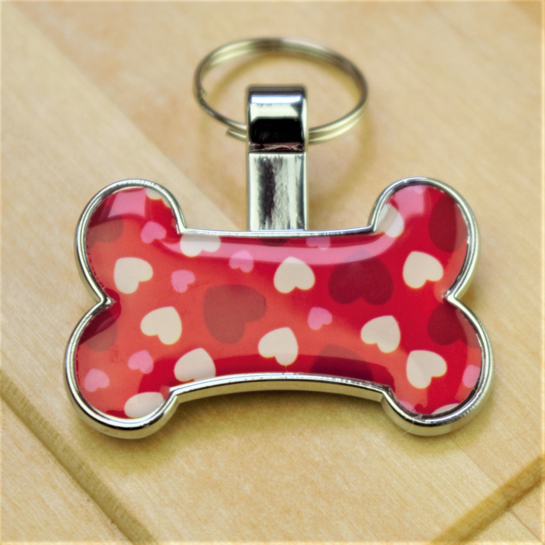 Love Heart Bone Pet Tag