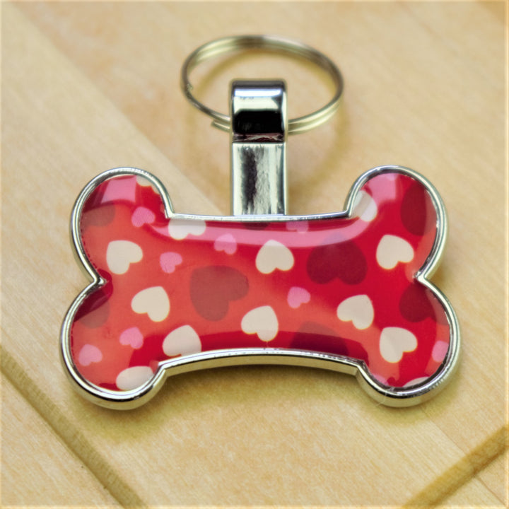 Love Heart Bone Pet Tag