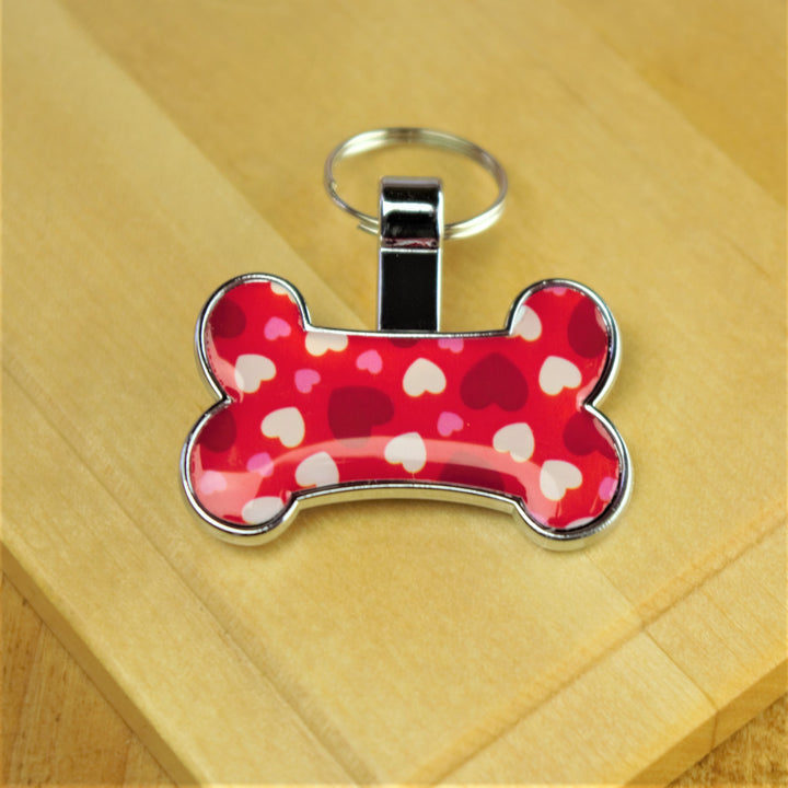 Love Heart Bone Pet Tag