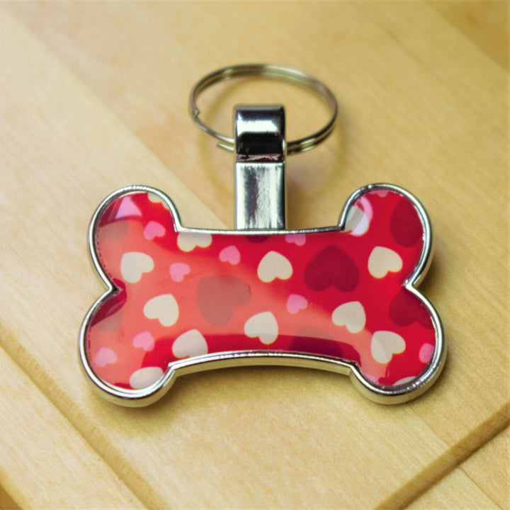 Love Heart Bone Pet Tag