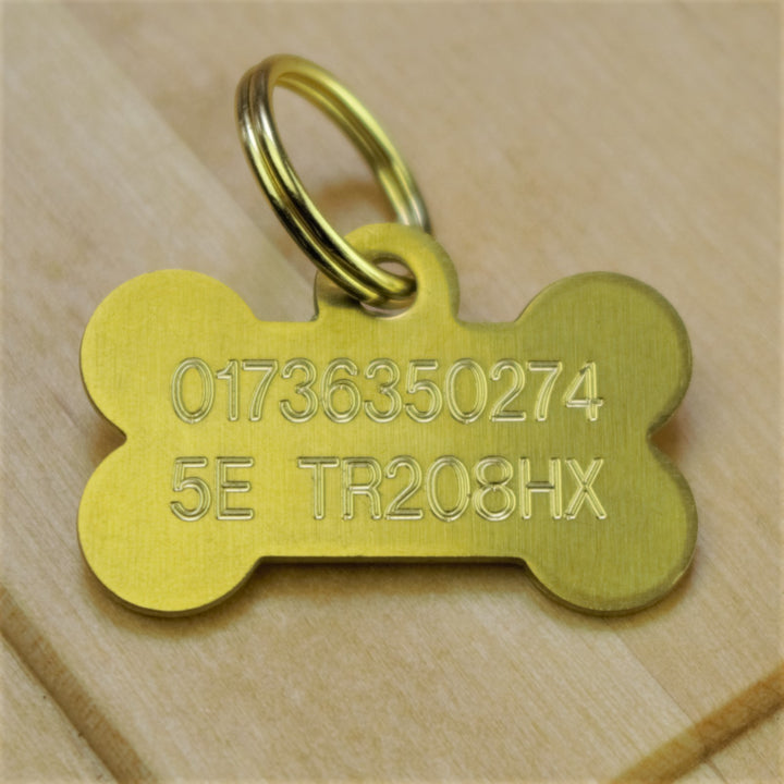Brass Pet Id Tag Small