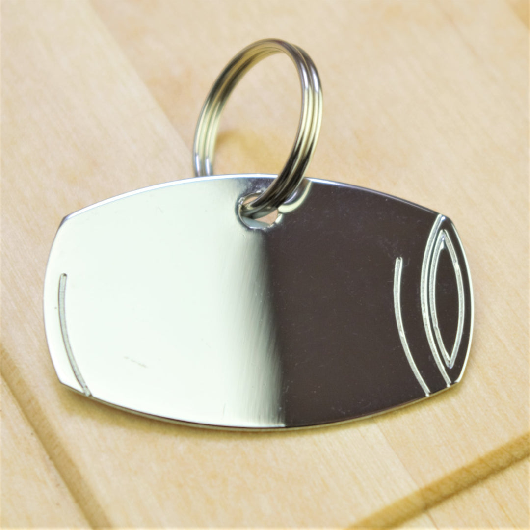Silver Barrel Dog Id Tag