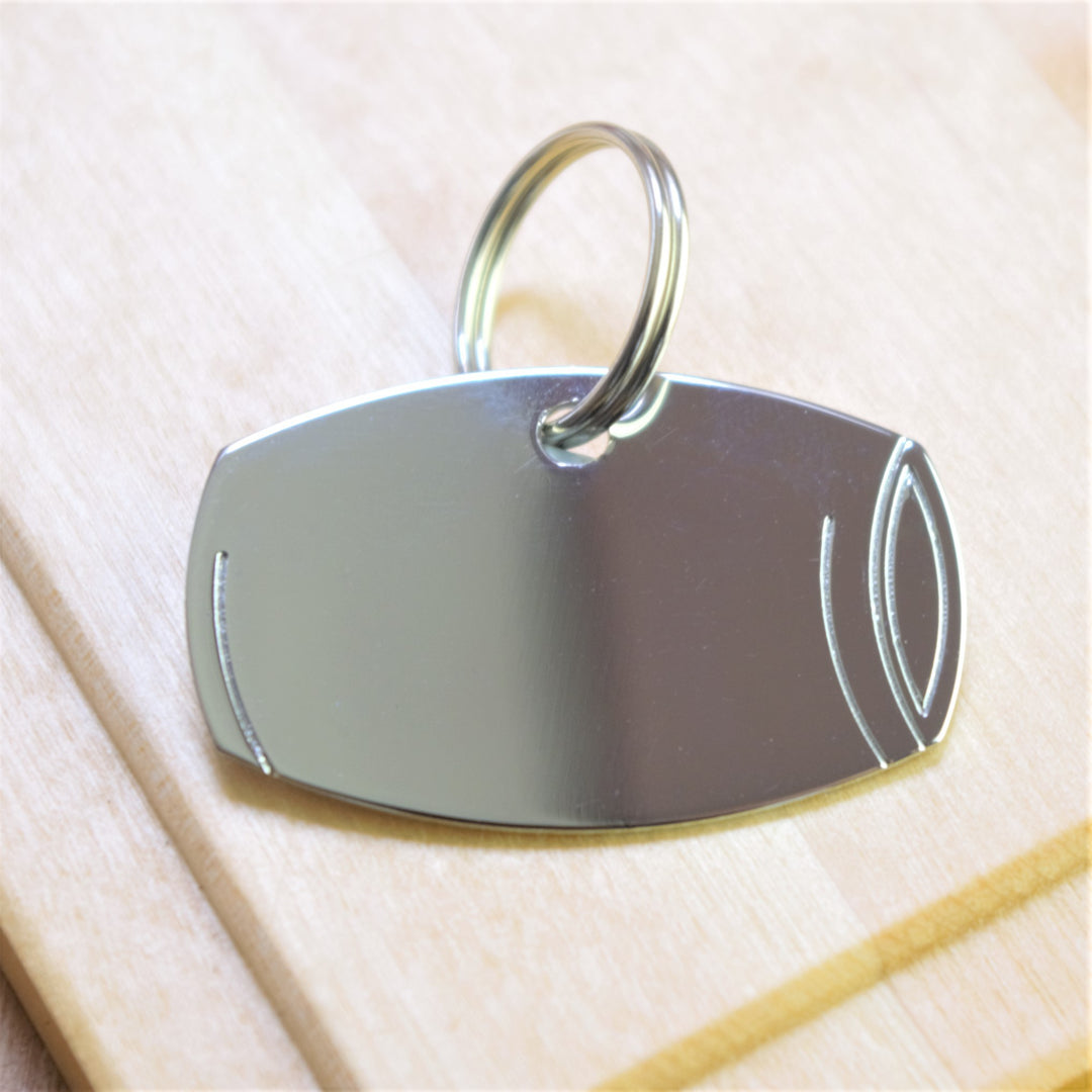 Silver Barrel Dog Id Tag