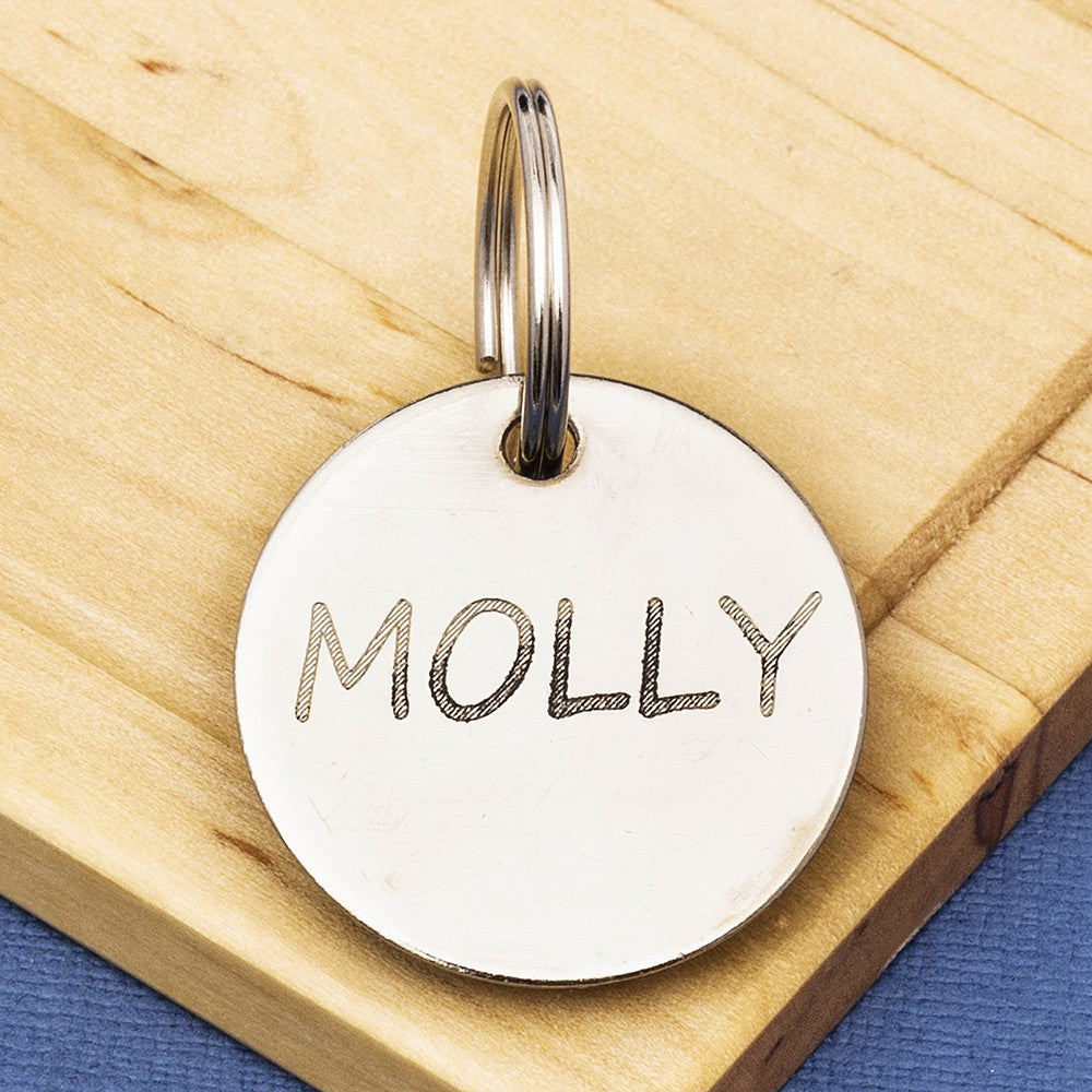 30 mm Nickel Pet Id Tag