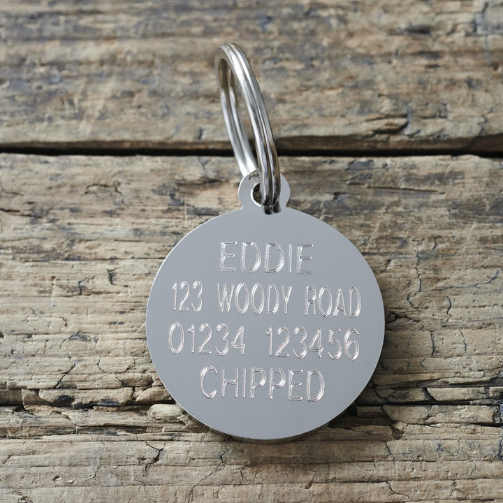 German Shorthaired Pointer Dog Identity Tag - Silver Plated & Engraved