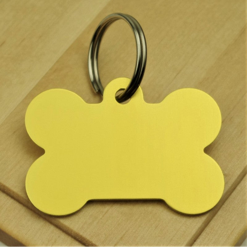 'fluffy not fat' Bone Shaped Funny Dog ID Tag – Choice Of Size & Colour