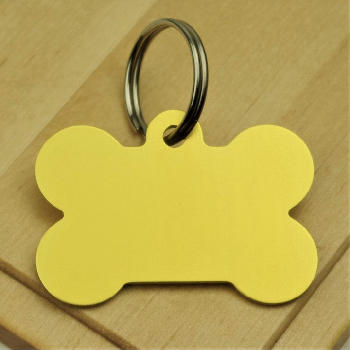'ZERO WOOFS GIVEN' Bone Shaped Funny Dog ID Tag – Choice Of Size & Colour